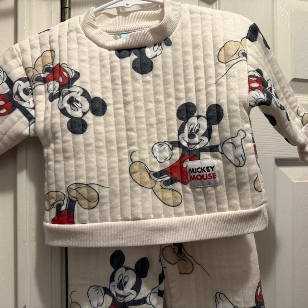 Disney Baby Quilted Mickey Mouse Sweatsuit